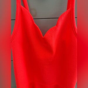 Vibrant Red Sleeveless Dress